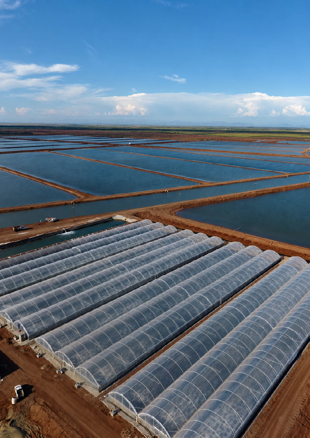 Amanecer Acuícola shrimp farm in Angostura, Sinaloa